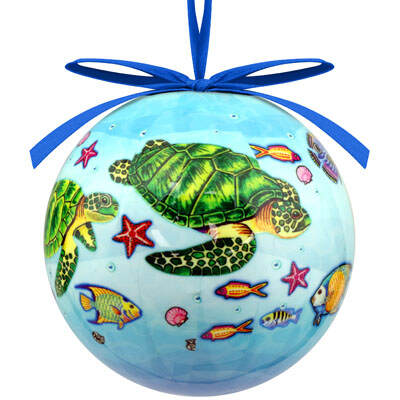 Item 118402 Sea Turtle Ball Ornament - Virginia Beach