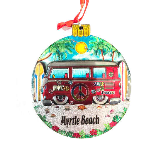 Item 118466 Surf Bus Ornament - Myrtle Beach