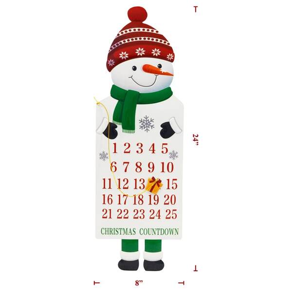 Item 127118 Metal Christmas Snowman Countdown