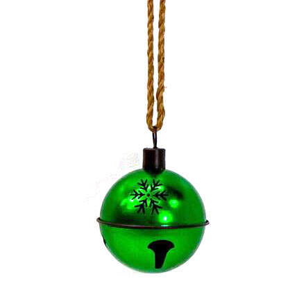 Item 127135 Green Metal Christmas Bell