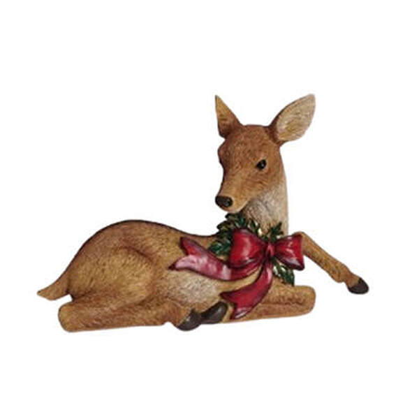 Item 127323 Laying Down Deer With Bow Figure