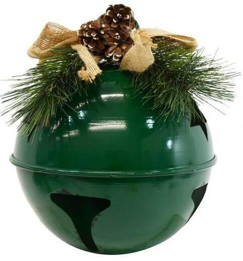 Item 127374 Green Metal Christmas Bell