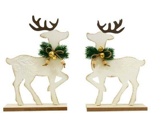 Item 127420 Christmas Metal Deer On Stand