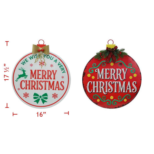 Item 127515 Metal Hanging Merry Christmas Bell