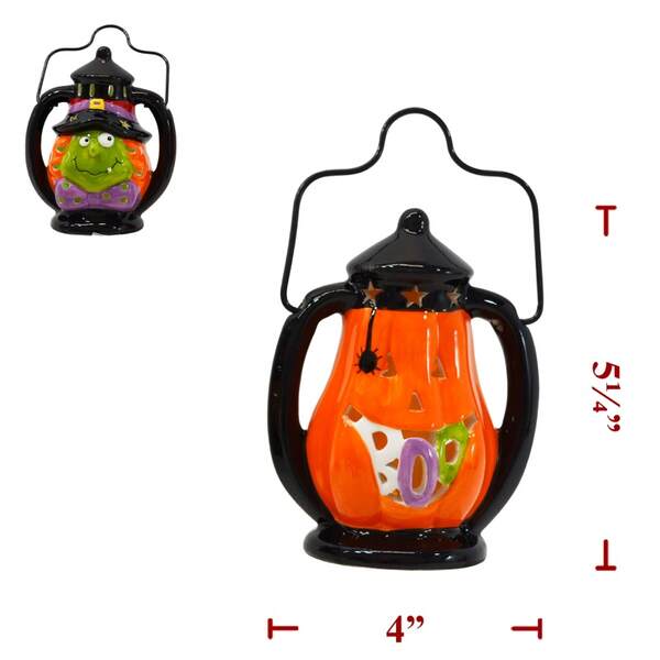 Item 128149 Stoneware Halloween Lantern