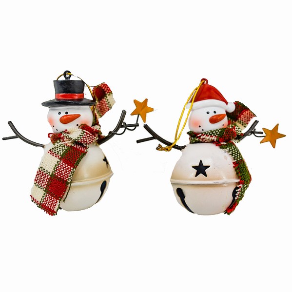 Item 128218 Snowman On Bell Ornament