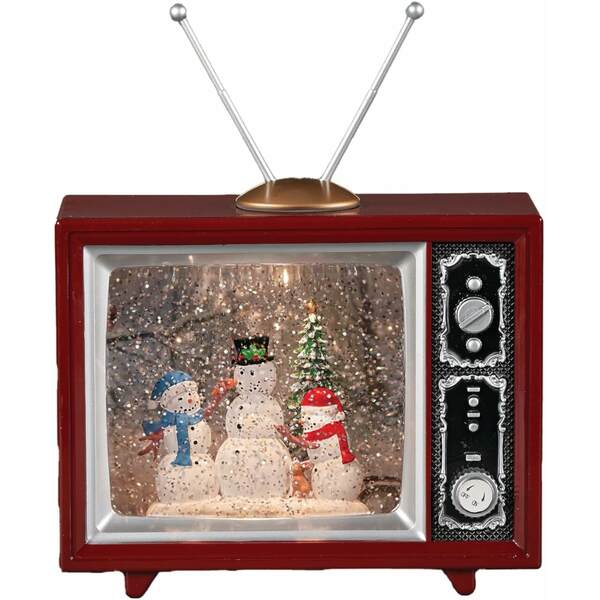 Item 134168 Lighted Swirl Snowman TV