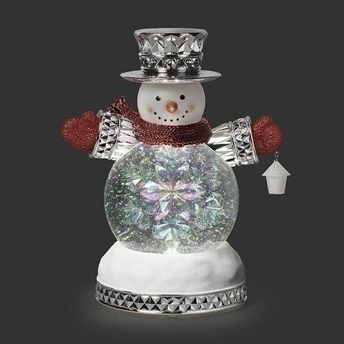 Item 134185 Lighted Swirl Snowman With Red Scarf