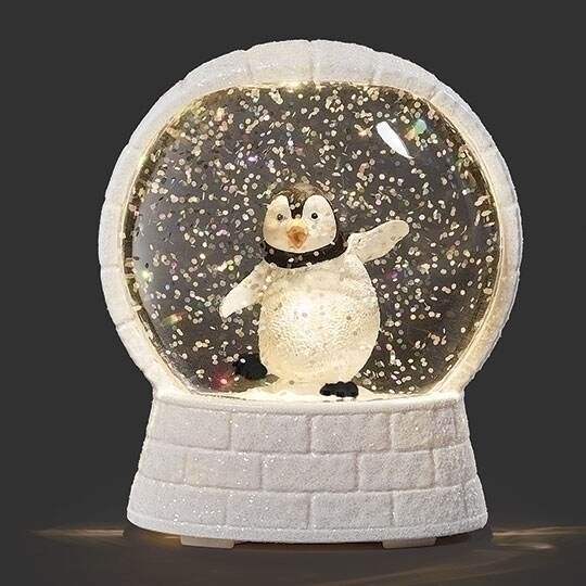Item 134187 Penguin In Igloo Shimmering