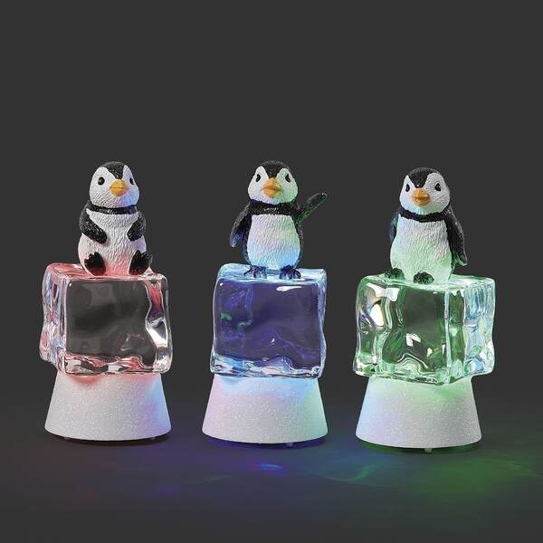 Item 134188 Lighted Penguin On Icecube