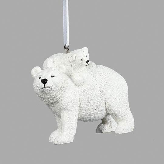Item 134201 Polar Bear With Baby Ornament
