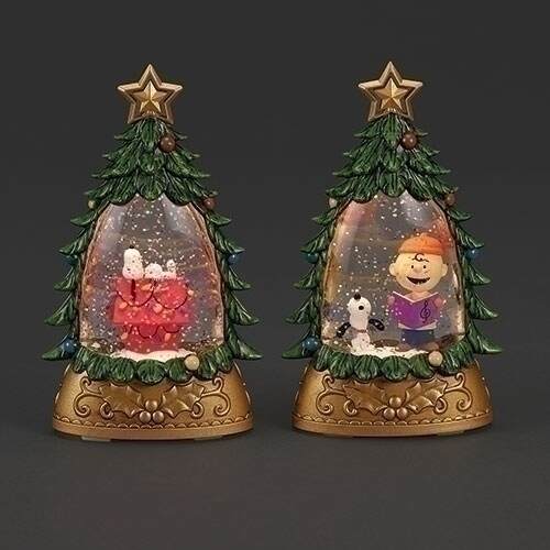 Item 134204 Lighted Peanuts Tree Shape Shimmering Merry Lites