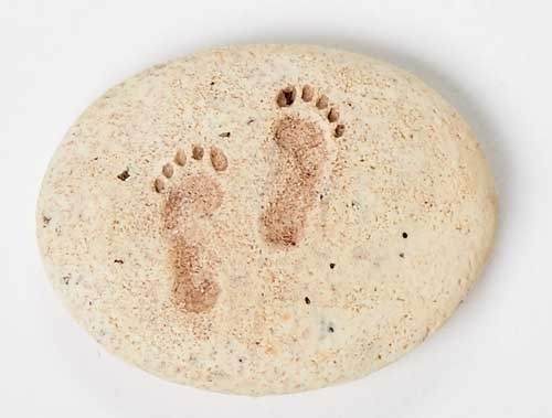 Item 134205 Footprints Pocket Stone