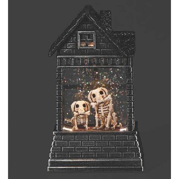 Item 135016 Lighted Skeleton Dogs Lantern