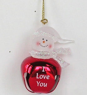 Item 135466 I Love You Snowman Jingle Buddy Ornament