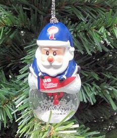Item 141087 Philadelphia Phillies Santa Snow Globe Ornament