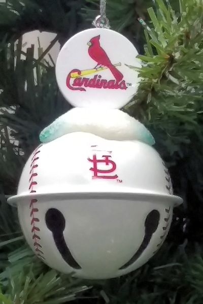 Item 141122 St. Louis Cardinals Baseball Bell Ornament