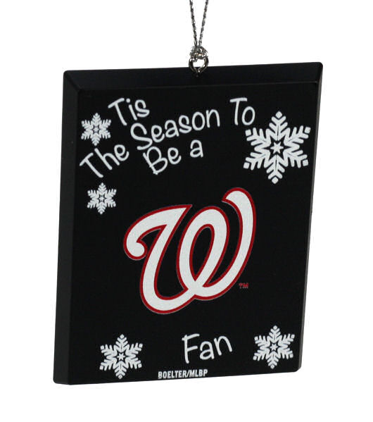 Item 141197 Washington Nationals Tis The Season To Be A Fan Ornament