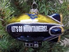 Item 141252 West Virginia University Mountaineers Blimp Ornament