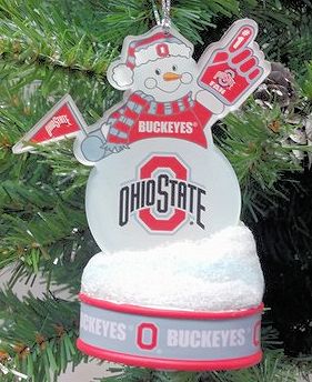 Item 141274 Ohio State University Buckeyes LED Snowman Ornament