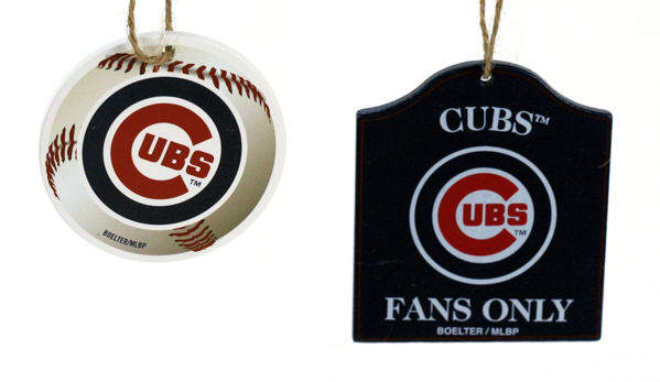 Item 141398 Chicago Cubs Baseball/Sign Ornament