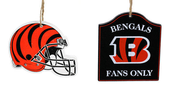 Item 141453 Cincinnati Bengals Helmet/Fans Only Sign Ornament