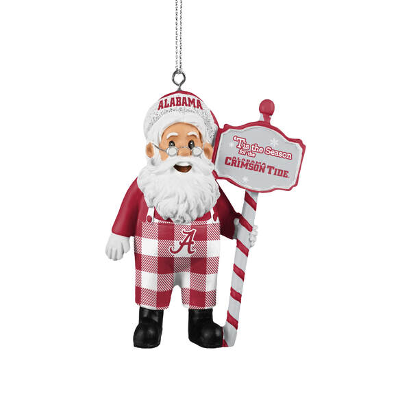 Item 143113 Alabama Santa Overalls Ornament
