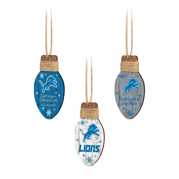 Item 143269 Detriot Lions Holiday Light Ornament