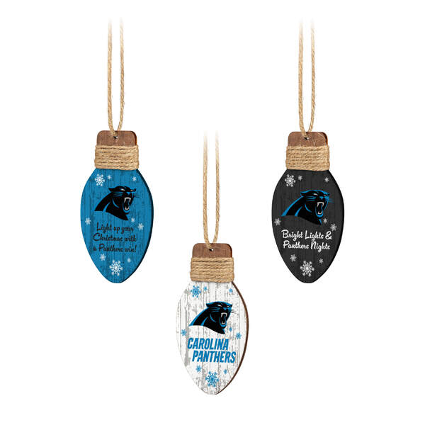 Item 143272 Carolina Panthers Holiday Light Ornament