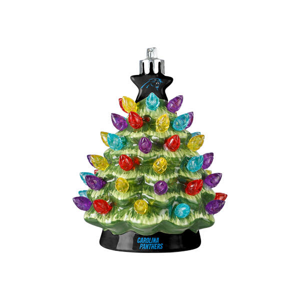 Item 143315 Carolina Panthers Ceramic Tree Ornament