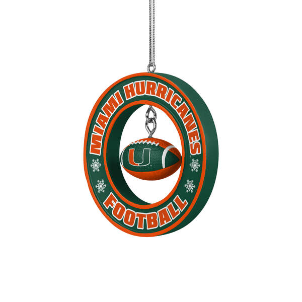 Item 143340 Miami Hurricanes Floating Football Ornament