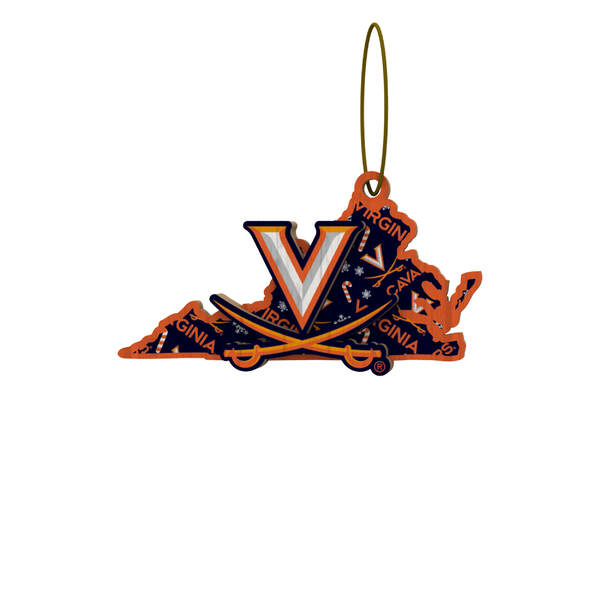 Item 143386 UVA Wood State Ornament
