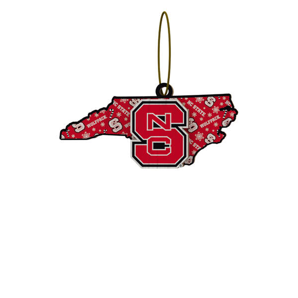 Item 143388 NC State Wood State Ornament