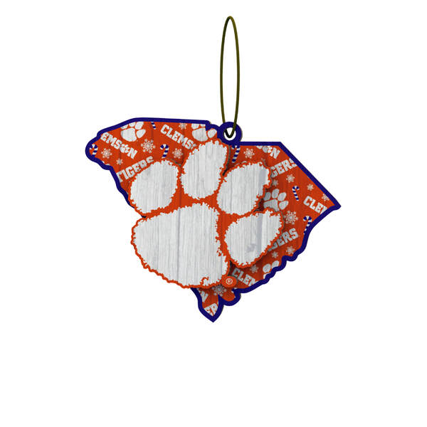 Item 143392 Clemson Wood State Ornament