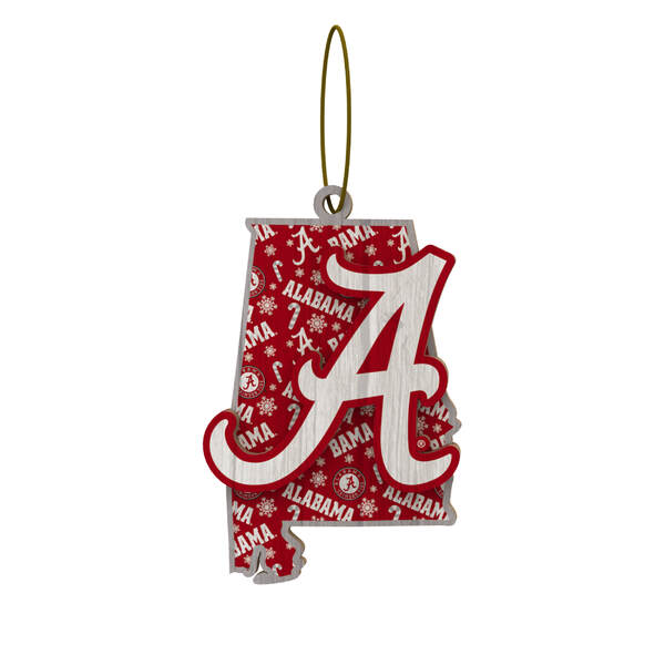 Item 143395 Alabama Wood State Ornament
