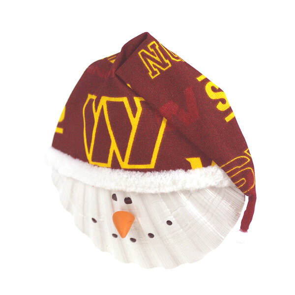 Item 151012 Washington Commanders Snowman Shell Ornament