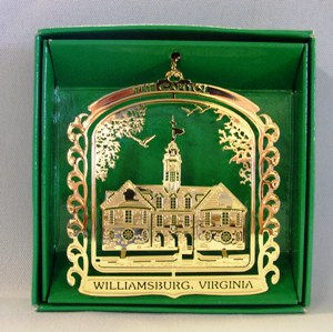 Item 152053 Gold Williamsburg Capitol Ornament