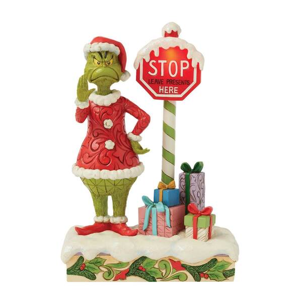 Item 156138 Grinch By Stop Sign Figure
