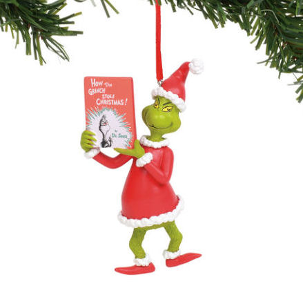 Item 156313 Grinch With Book Ornament