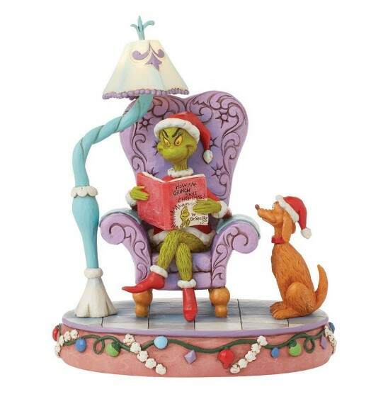 Item 156331 Grinch In Chair Reading Figure