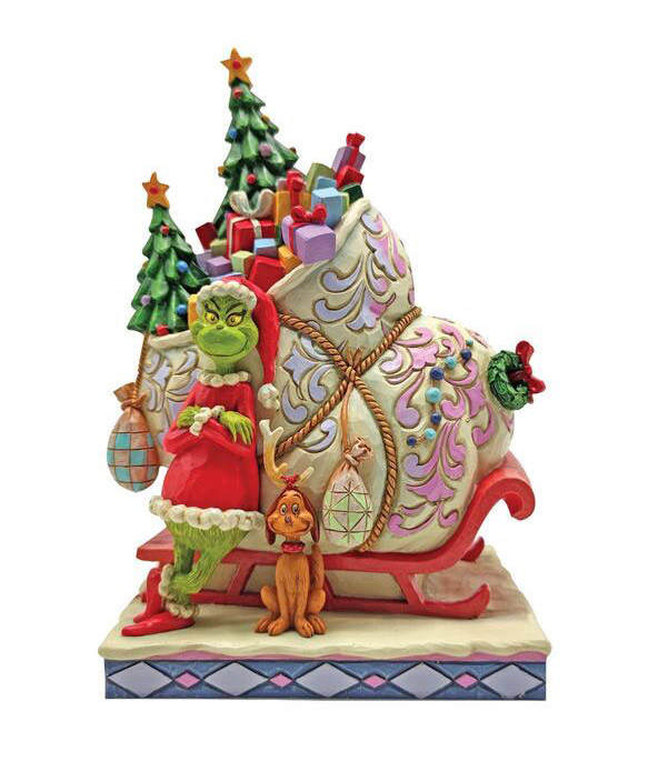 Item 156442 Grinch Standing In Front Of Sleigh Figure