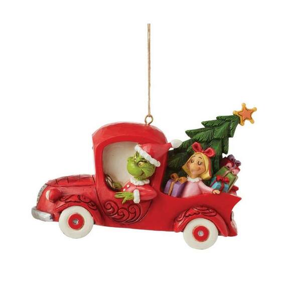 Item 156463 Grinch In Red Truck Ornament