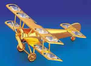 Item 161054 Gold Crystal Plane Ornament