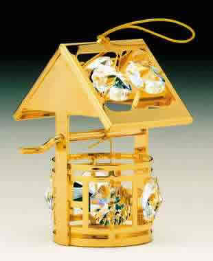 Item 161067 Gold Crystal Wishing Well Ornament