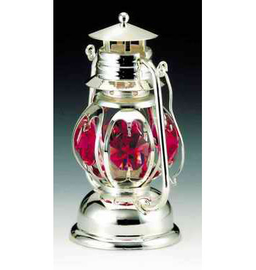Item 161190 Silver Crystal Lantern Ornament