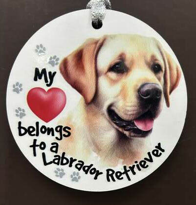 Item 162008 My Heart Belongs To A Labrador Retriever Ornament