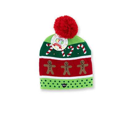 Item 164277 Light Up Gingerbread/Candy Cane Beanie