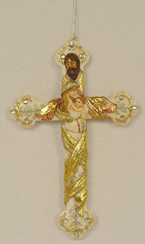 Item 170465 Holy Family Cross Ornament