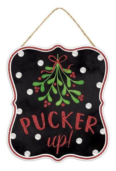 Item 171000 Glitter Pucker Up Sign