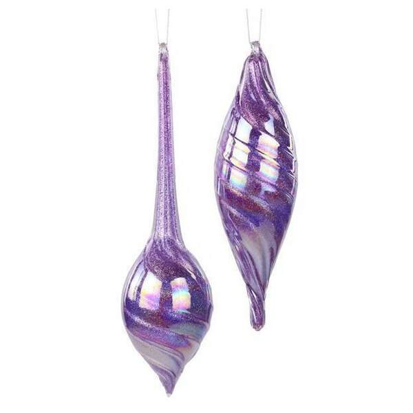 Item 171010 Lavender Glass Pearl Ornament